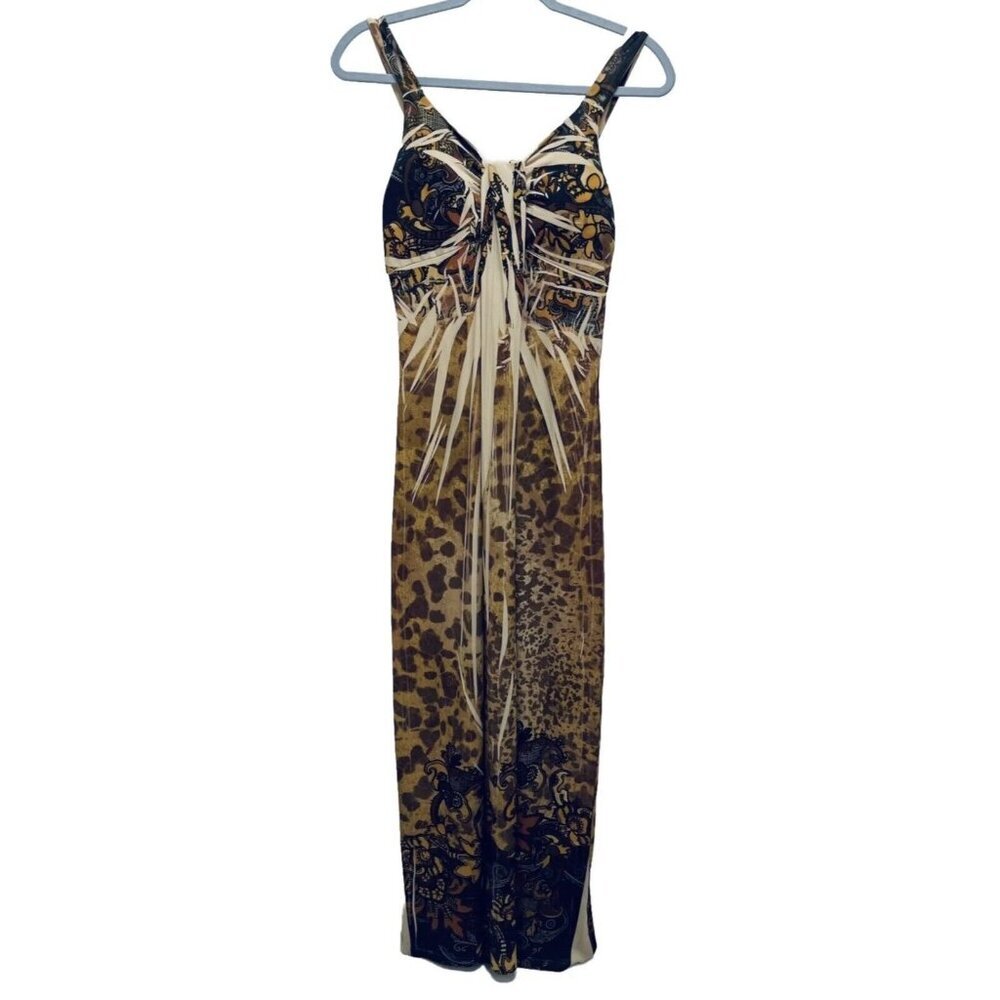Fresh of LA Dress Size M Women’s Animal Print Casual Maxi